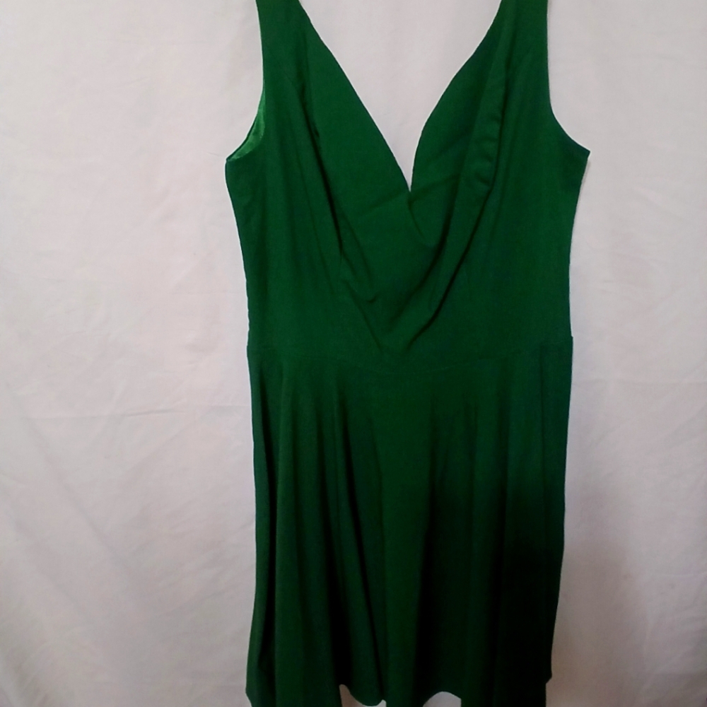 VTG Grace Karin Emerald green dress Sz Small